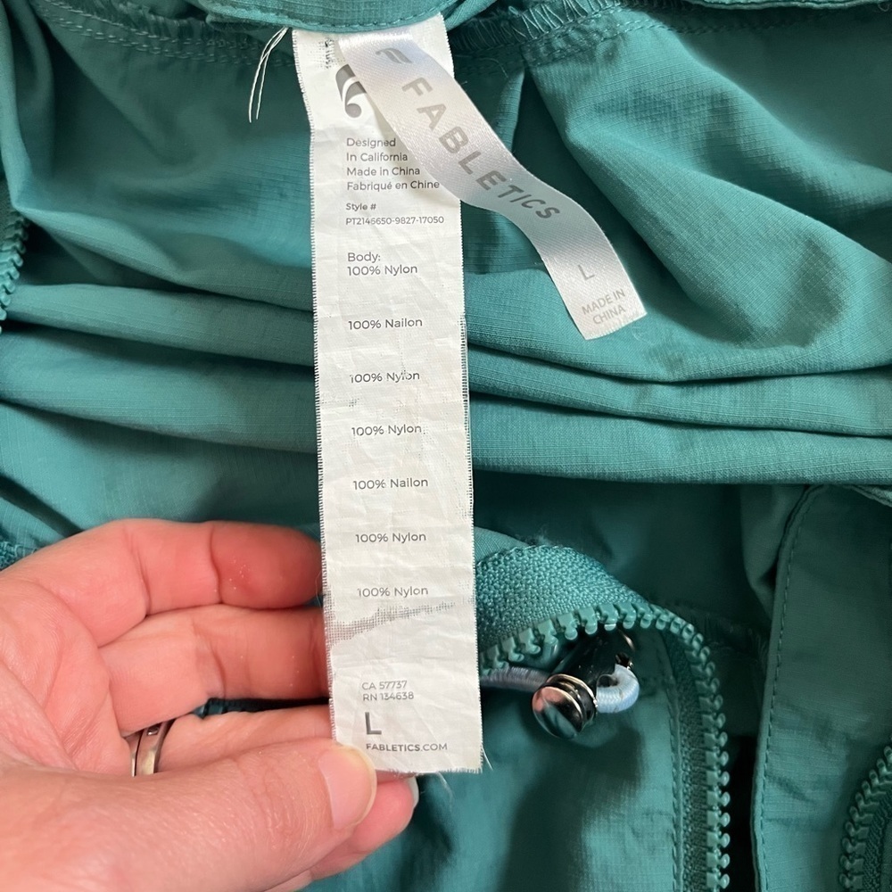 Fabletics Cinch Jacket Size Large Green - Picture 7 of 7